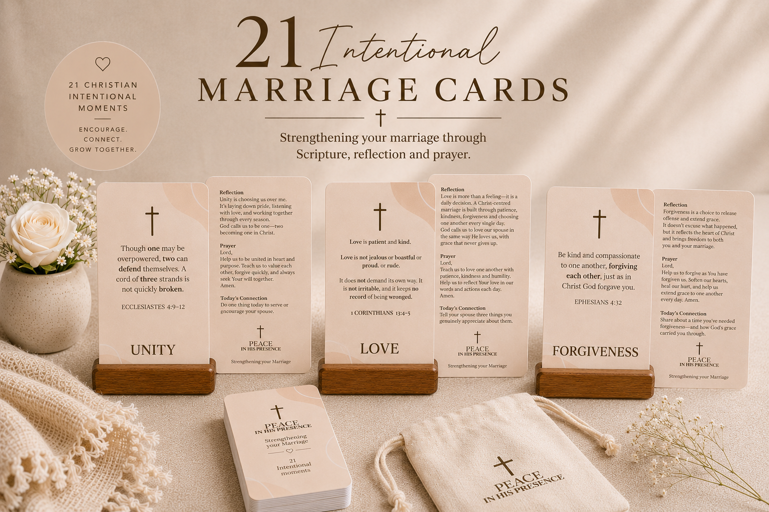 21 Christian Marriage Scripture Cards